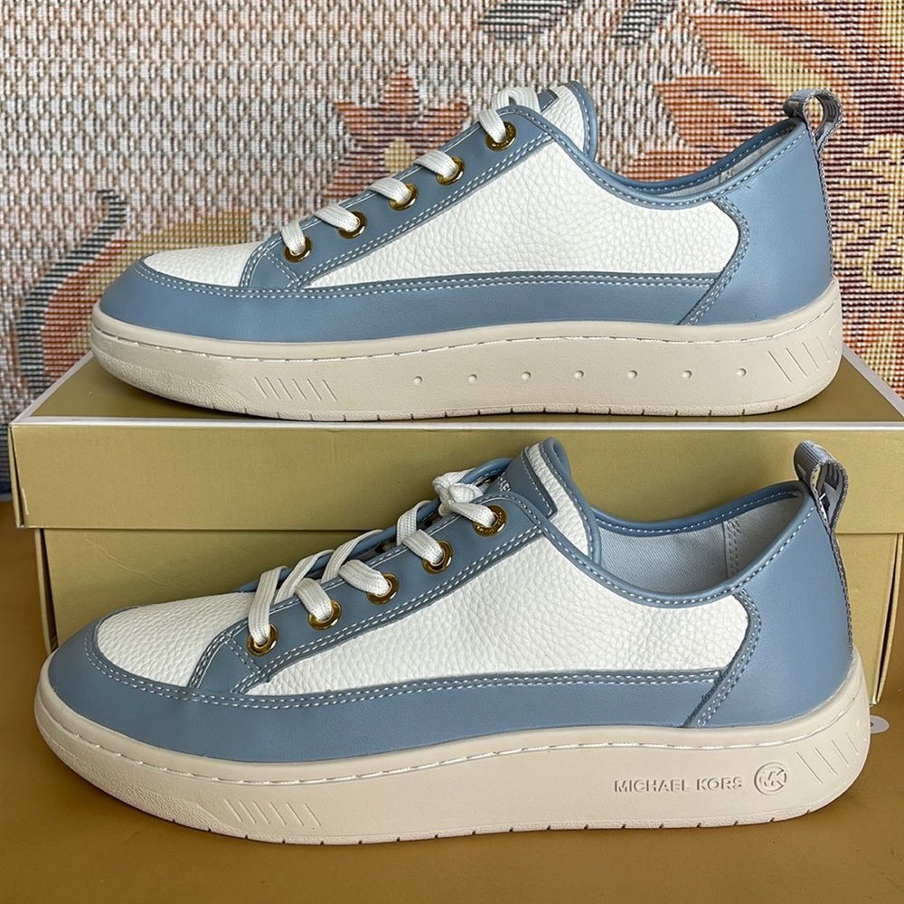 MICHAEL KORS SHEA LACE UP
FAUX LEATHER
49F3SHFS1L
PALE BLUE 
NEW